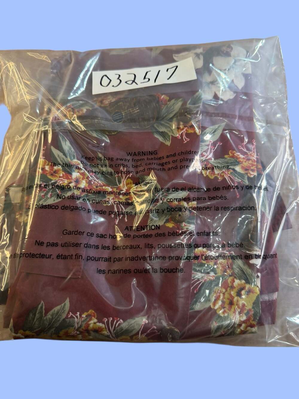 Vintage Bishop St. Apparel Men's XL Hawaiian Shirt Ukulele Floral Print Red - Picture 6 of 8